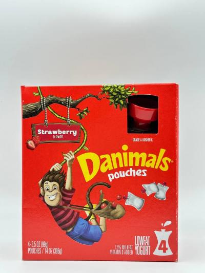DAINIMALS Pouches Lowfat Yogurt with Strawberry  396g