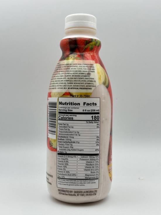 LA RICURA Strawberry Banana Smoothie  946ml