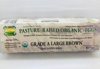Sunshine farms Pasture-raised Organic 12-Eggs