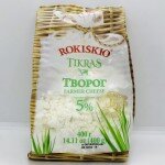 Rokiskio Tikras farmer cheese 5%