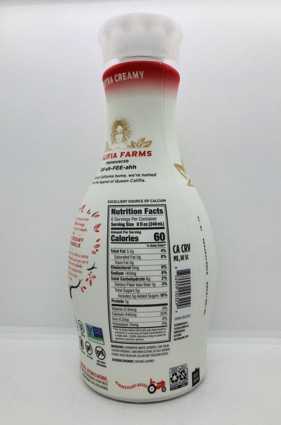 Califia farms Extra Creamy Almond milk 1.5QT
