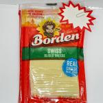 BORDEN SWISS SLICED CHEESE 142g