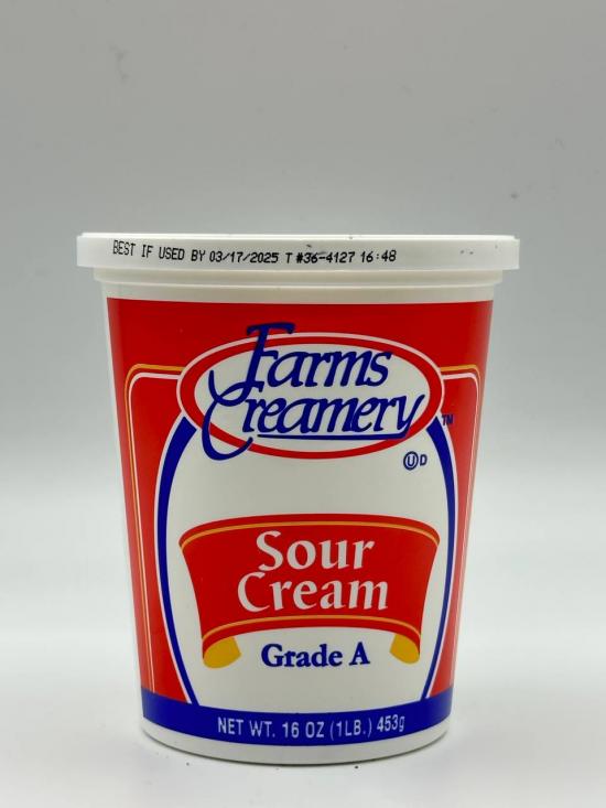 FARMS CREAMERY Sour Cream Grade A  453g