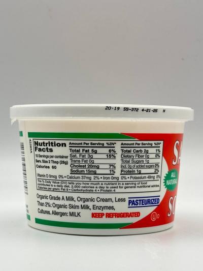 SAMARKAND Style Organic Sour Cream