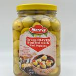 SERA Green Olives Stuffed with Red Peppers 1600g