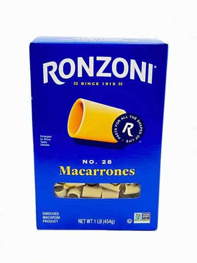 Ronzoni Macarrones no. 28 Macaroni (454g.)