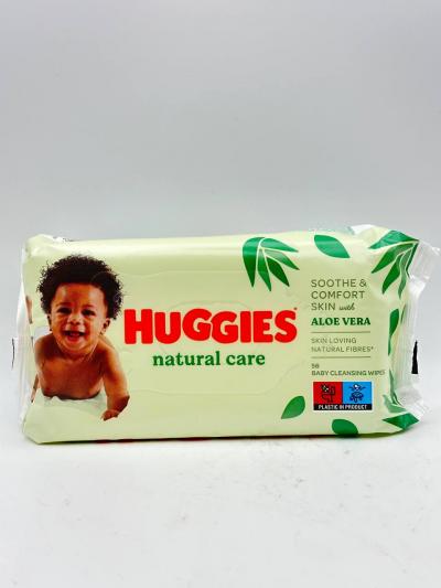 Huggies Natural Care With Aloe 56 wipes