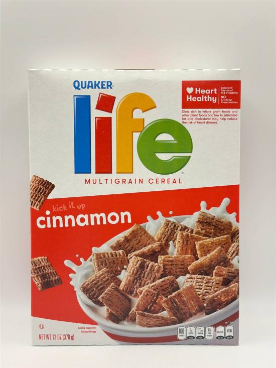 Quaker Life multigrain cereal cinnamon 370g.