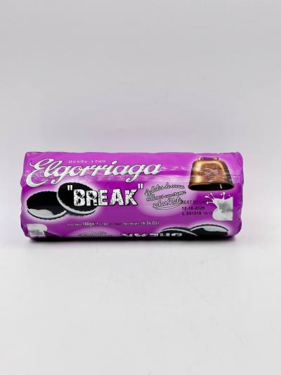 ELGORRIAGA BREAK COCOA BISCUITS WITH MILK CREAM FLAV 180G